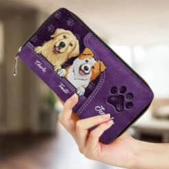 Pets Make Our Lives Whole - Dog & Cat Personalized Custom Leather Long Wallet - Gift For Pet Owners, Pet Lovers -Pawfect House Store 65f15586f4227