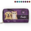 Pets Are Humanizing - Dog & Cat Personalized Custom Leather Long Wallet - Gift For Pet Owners, Pet Lovers