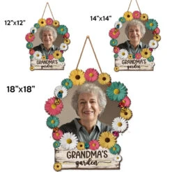 Custom Photo Grandma's Garden - Family Personalized Custom Shaped Home Decor Wood Sign - House Warming Gift For Mom, Grandma 12 Custom Photo Grandma's Garden - Family Personalized Custom Shaped Home Decor Wood Sign - House Warming Gift For Mom, Grandma -Pawfect House Store 65f2860a70117
