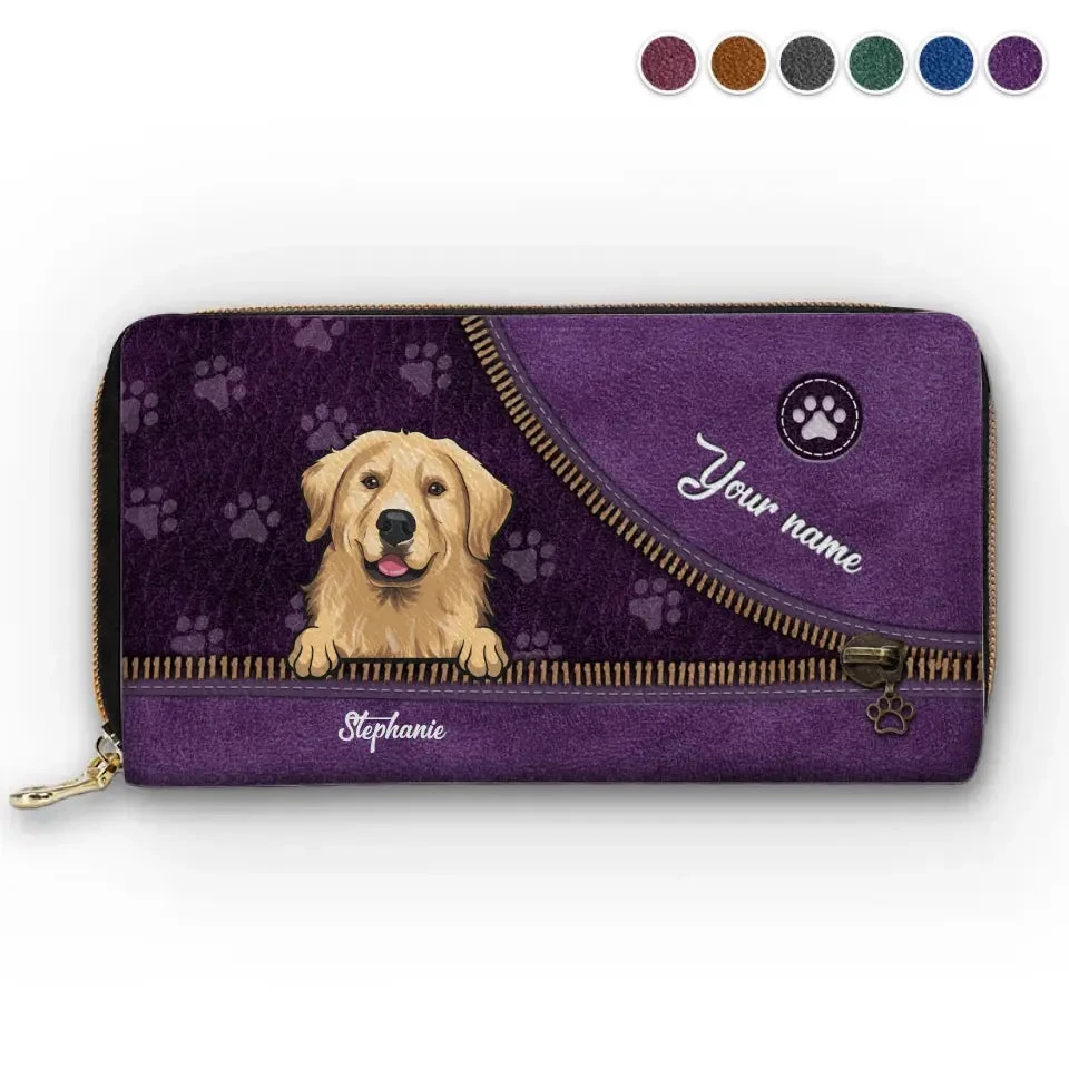 A Dog Loves You More - Dog & Cat Personalized Custom Leather Long Wallet - Gift For Pet Owners, Pet Lovers 2 A Dog Loves You More - Dog & Cat Personalized Custom Leather Long Wallet - Gift For Pet Owners, Pet Lovers - Image 2