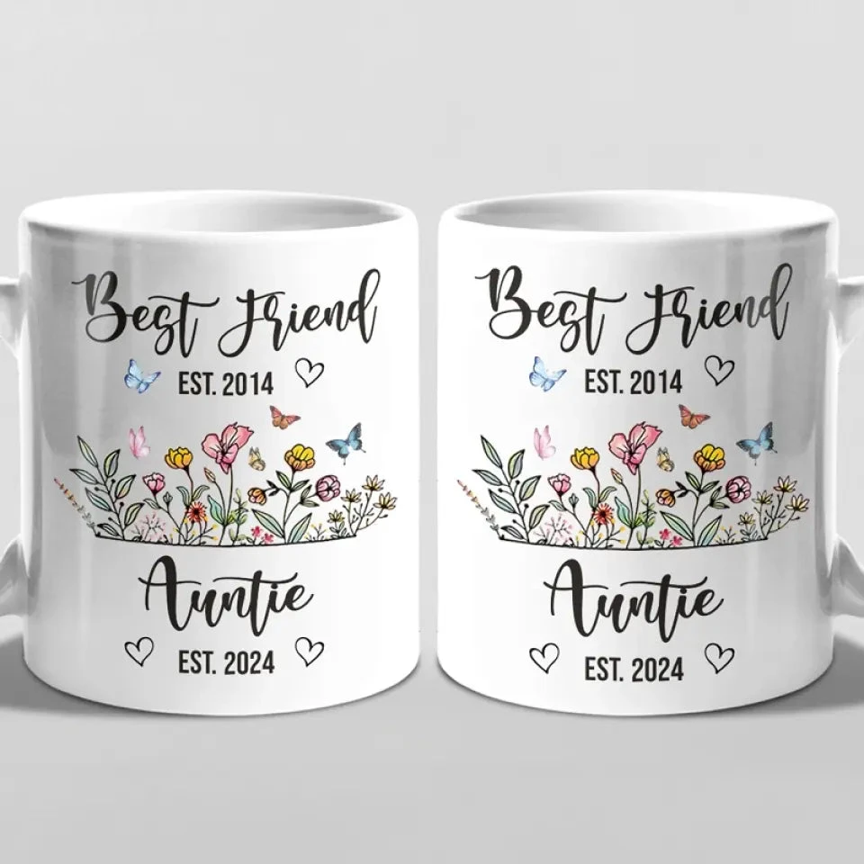 From Bestie To Auntie - Bestie Personalized Custom Mug - Gift For Best Friends, BFF, Sisters 2 From Bestie To Auntie - Bestie Personalized Custom Mug - Gift For Best Friends, BFF, Sisters - Image 2
