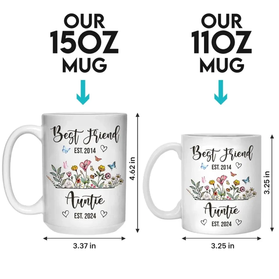 From Bestie To Auntie - Bestie Personalized Custom Mug - Gift For Best Friends, BFF, Sisters 5 From Bestie To Auntie - Bestie Personalized Custom Mug - Gift For Best Friends, BFF, Sisters - Image 5