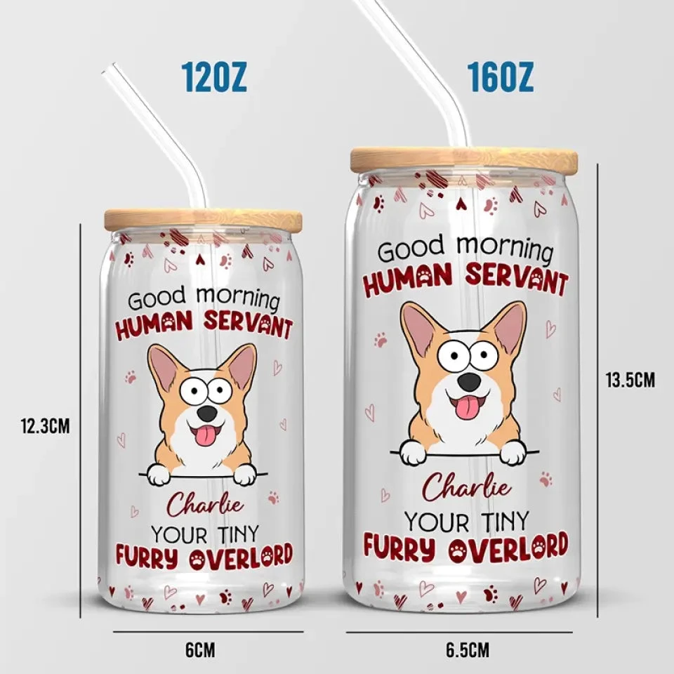 Your Tiny Furry Overlords - Dog & Cat Personalized Custom Glass Cup, Iced Coffee Cup - Gift For Pet Owners, Pet Lovers 5 Your Tiny Furry Overlords - Dog & Cat Personalized Custom Glass Cup, Iced Coffee Cup - Gift For Pet Owners, Pet Lovers - Image 5
