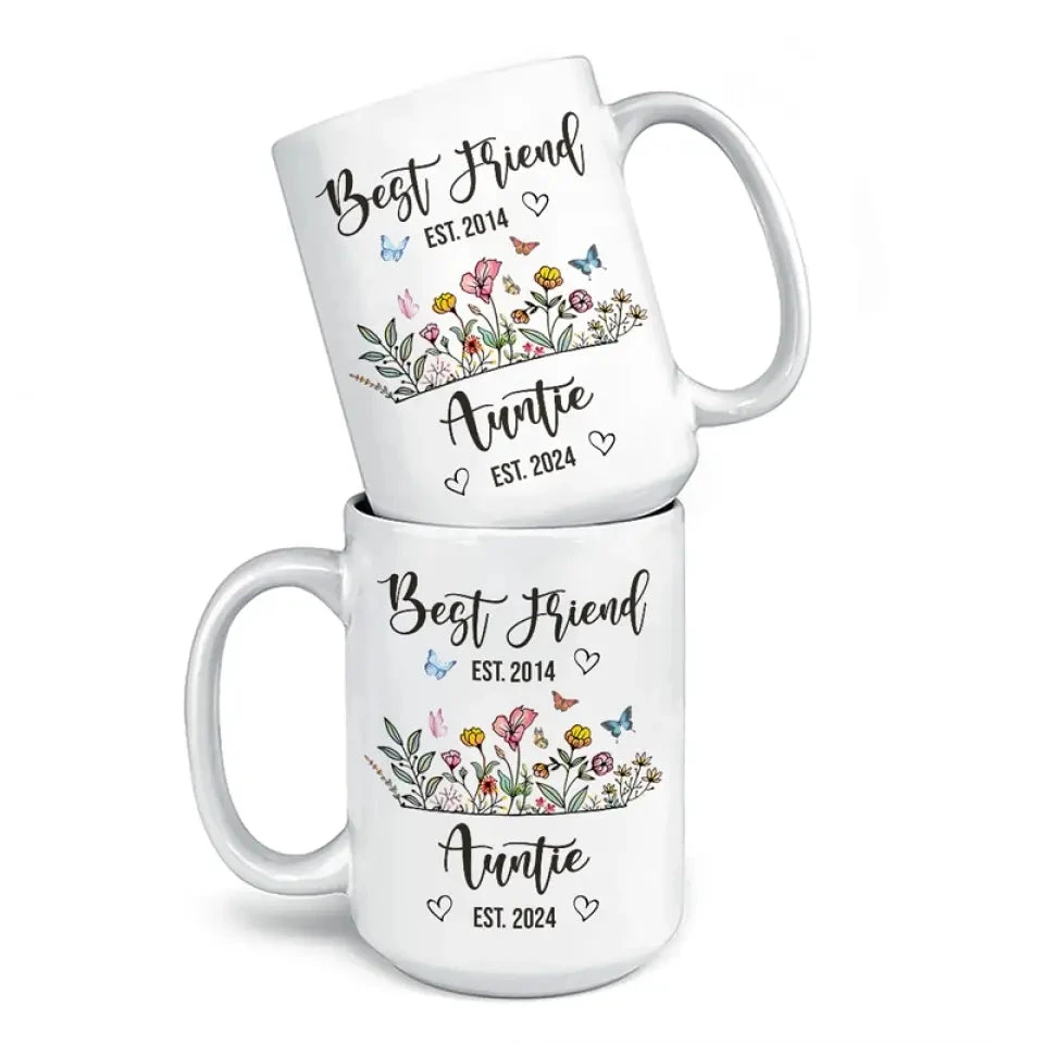 From Bestie To Auntie - Bestie Personalized Custom Mug - Gift For Best Friends, BFF, Sisters 4 From Bestie To Auntie - Bestie Personalized Custom Mug - Gift For Best Friends, BFF, Sisters - Image 4