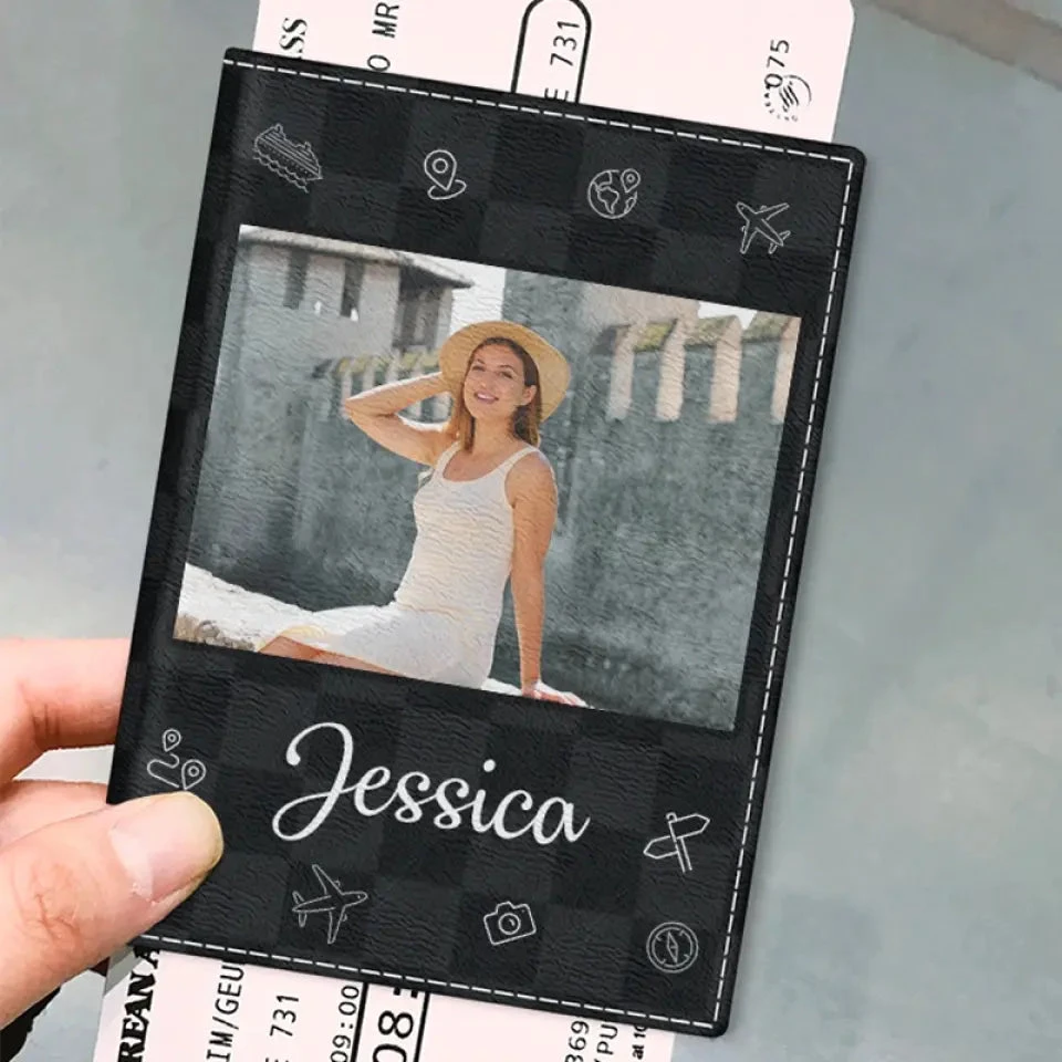 Custom Photo Happiness Is A Way Of Travel - Travel Personalized Custom Passport Cover, Passport Holder - Holiday Vacation Gift, Gift For Adventure Travel Lovers 2 Custom Photo Happiness Is A Way Of Travel - Travel Personalized Custom Passport Cover, Passport Holder - Holiday Vacation Gift, Gift For Adventure Travel Lovers - Image 2