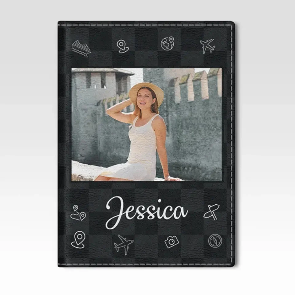 Custom Photo Happiness Is A Way Of Travel - Travel Personalized Custom Passport Cover, Passport Holder - Holiday Vacation Gift, Gift For Adventure Travel Lovers 4 Custom Photo Happiness Is A Way Of Travel - Travel Personalized Custom Passport Cover, Passport Holder - Holiday Vacation Gift, Gift For Adventure Travel Lovers - Image 4