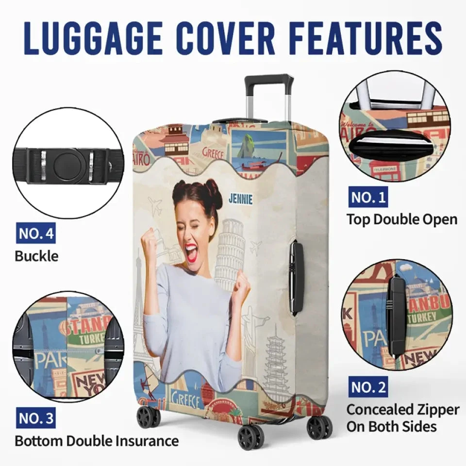 Custom Photo The Sky Is Calling - Travel Personalized Custom Luggage Cover - Holiday Vacation Gift, Gift For Adventure Travel Lovers 5 Custom Photo The Sky Is Calling - Travel Personalized Custom Luggage Cover - Holiday Vacation Gift, Gift For Adventure Travel Lovers - Image 5