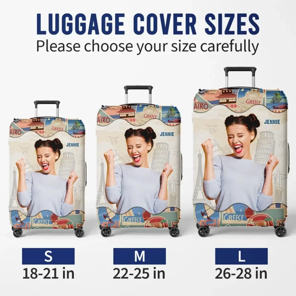 Custom Photo The Sky Is Calling - Travel Personalized Custom Luggage Cover - Holiday Vacation Gift, Gift For Adventure Travel Lovers 6 Custom Photo The Sky Is Calling - Travel Personalized Custom Luggage Cover - Holiday Vacation Gift, Gift For Adventure Travel Lovers - Image 6