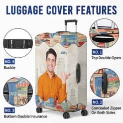 Custom Photo A Guy Loves Traveling - Travel Personalized Custom Luggage Cover - Holiday Vacation Gift, Gift For Adventure Travel Lovers -Pawfect House Store 65fa948d915af
