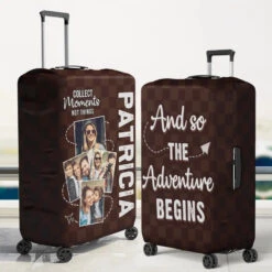 Custom Photo If Not Now Then When - Travel Personalized Custom Luggage Cover - Holiday Vacation Gift, Gift For Adventure Travel Lovers -Pawfect House Store 65fba768a2e5b