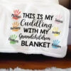 Think Of This Blanket As A Hug - Family Personalized Custom Blanket - Gift For Grandma