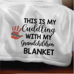 Think Of This Blanket As A Hug - Family Personalized Custom Blanket - Gift For Grandma -Pawfect House Store 65fbbbbc58145