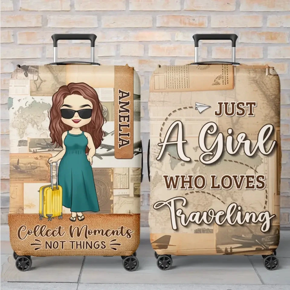 Just A Guy Who Loves Traveling - Travel Personalized Custom Luggage Cover - Holiday Vacation Gift, Gift For Adventure Travel Lovers 1 Just A Guy Who Loves Traveling - Travel Personalized Custom Luggage Cover - Holiday Vacation Gift, Gift For Adventure Travel Lovers
