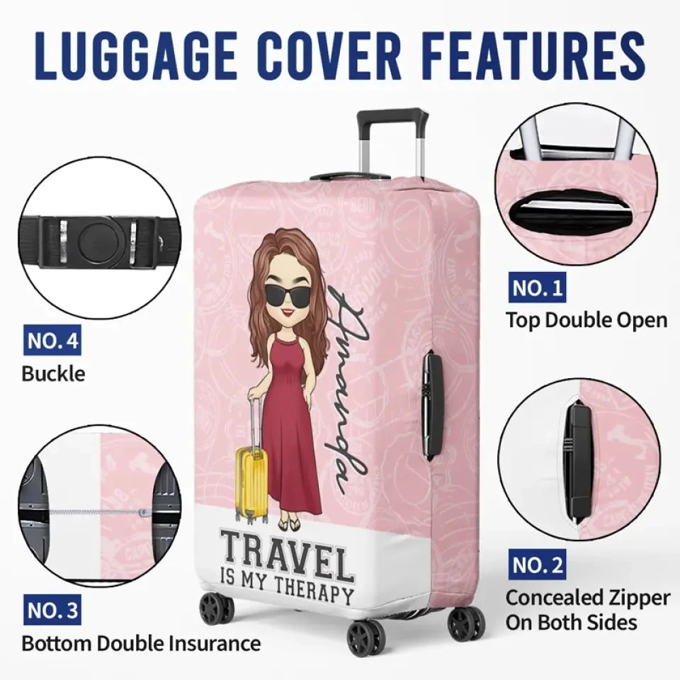 Collect Moments, Not Things - Travel Personalized Custom Luggage Cover - Holiday Vacation Gift, Gift For Adventure Travel Lovers 5 Collect Moments, Not Things - Travel Personalized Custom Luggage Cover - Holiday Vacation Gift, Gift For Adventure Travel Lovers - Image 5