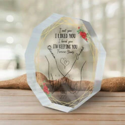 I'm Keeping You Forever Yours - Couple Personalized Custom Nonagon Shaped Acrylic Plaque - Gift For Husband Wife, Anniversary -Pawfect House Store 6601139958ea7