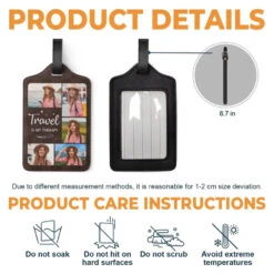 Custom Photo Catch Flights, Not Feelings - Travel Personalized Custom Luggage Tag - Holiday Vacation Gift, Gift For Adventure Travel Lovers 9 Custom Photo Catch Flights, Not Feelings - Travel Personalized Custom Luggage Tag - Holiday Vacation Gift, Gift For Adventure Travel Lovers -Pawfect House Store 660148cb09cd4