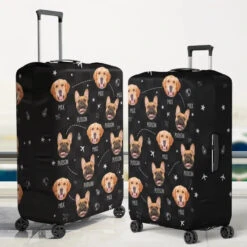 Custom Photo Vacation Vibes, Hometown Pride - Dog & Cat Personalized Custom Luggage Cover - Holiday Vacation Gift, Gift For Adventure Travel Lovers, Pet Owners, Pet Lovers -Pawfect House Store 66023516951b5