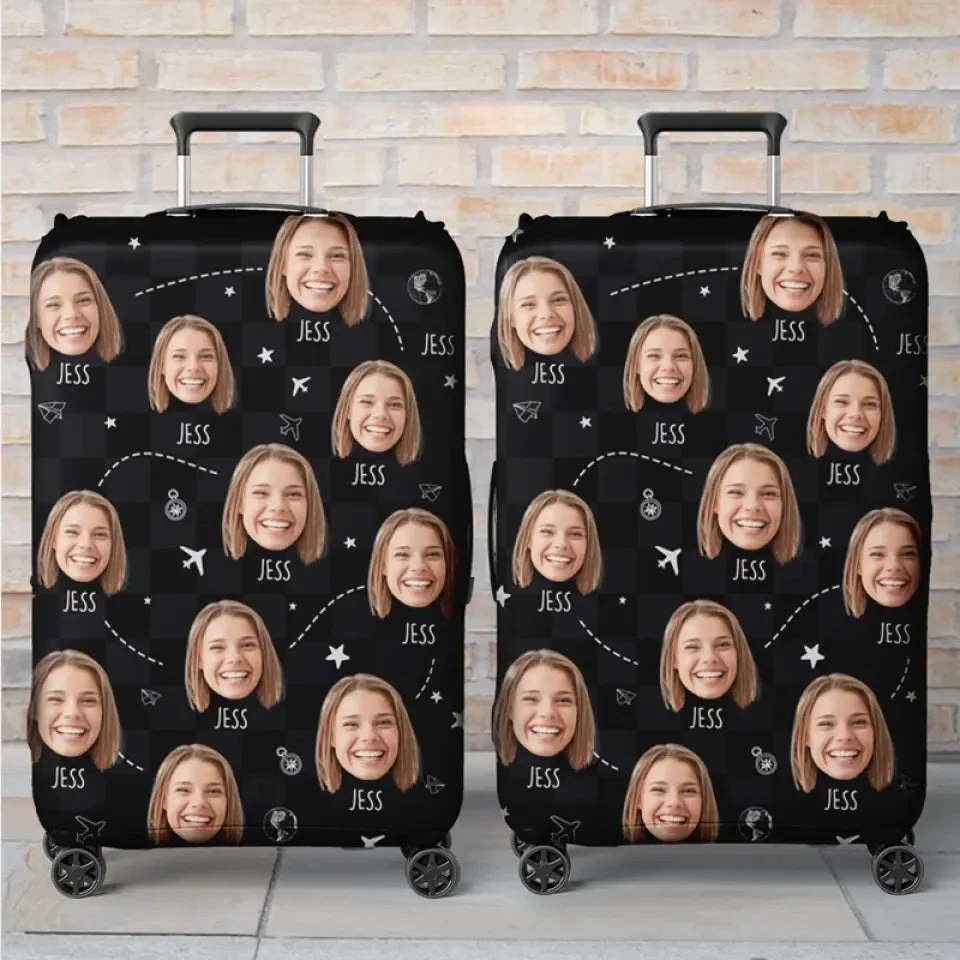 Custom Photo Always Take The Scenic Route - Travel Personalized Custom Luggage Cover - Holiday Vacation Gift, Gift For Adventure Travel Lovers 1 Custom Photo Always Take The Scenic Route - Travel Personalized Custom Luggage Cover - Holiday Vacation Gift, Gift For Adventure Travel Lovers