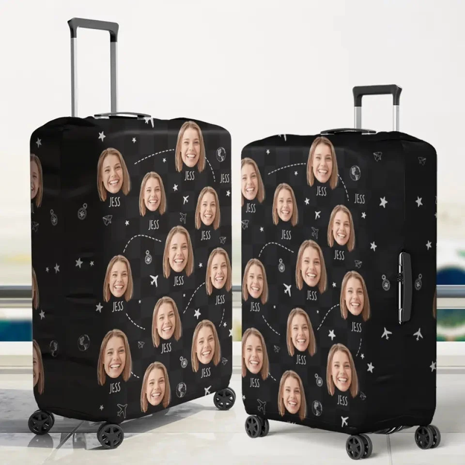 Custom Photo Always Take The Scenic Route - Travel Personalized Custom Luggage Cover - Holiday Vacation Gift, Gift For Adventure Travel Lovers 3 Custom Photo Always Take The Scenic Route - Travel Personalized Custom Luggage Cover - Holiday Vacation Gift, Gift For Adventure Travel Lovers - Image 3