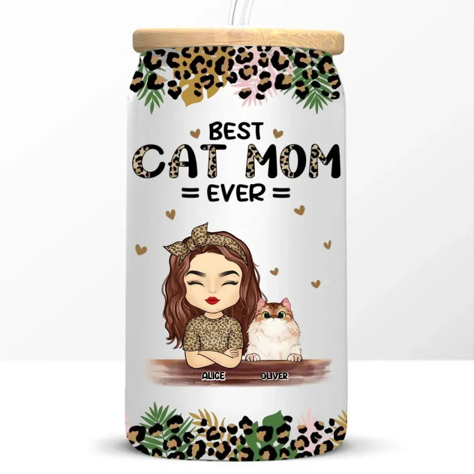 You Are The Best Cat Mom Ever - Dog & Cat Personalized Custom Glass Cup, Iced Coffee Cup - Mother's Day, Gift For Pet Owners, Pet Lovers 6 You Are The Best Cat Mom Ever - Dog & Cat Personalized Custom Glass Cup, Iced Coffee Cup - Mother's Day, Gift For Pet Owners, Pet Lovers - Image 6