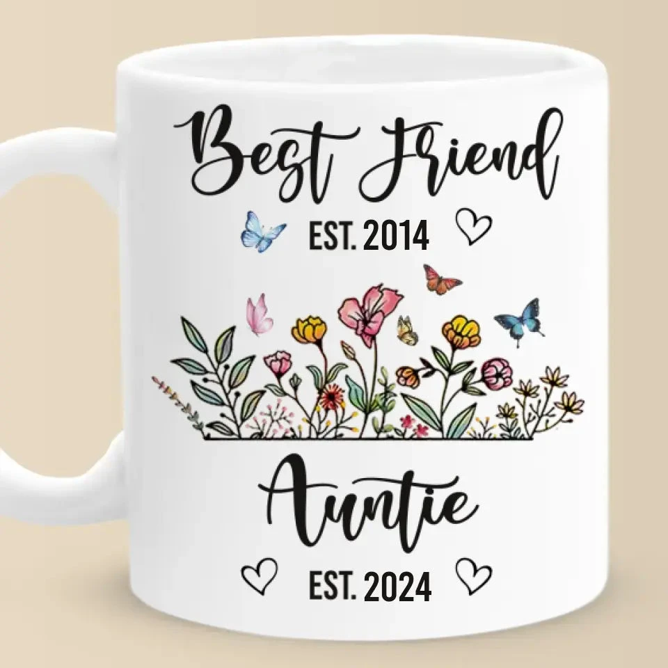From Bestie To Auntie - Bestie Personalized Custom Mug - Gift For Best Friends, BFF, Sisters 1 From Bestie To Auntie - Bestie Personalized Custom Mug - Gift For Best Friends, BFF, Sisters