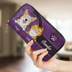 Our Fur Mom Brings Us Everywhere - Dog & Cat Personalized Custom Leather Long Wallet - Gift For Pet Owners, Pet Lovers -Pawfect House Store 660a83321f52d