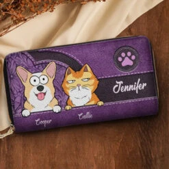 Our Fur Mom Brings Us Everywhere - Dog & Cat Personalized Custom Leather Long Wallet - Gift For Pet Owners, Pet Lovers -Pawfect House Store 660a8a77096bf