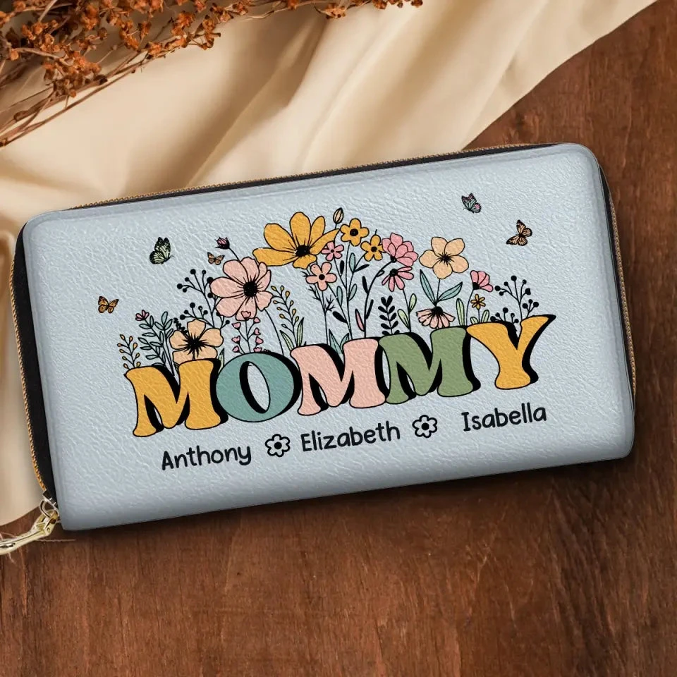 My Mother Is My Root, My Foundation - Family Personalized Custom Leather Long Wallet - Mother's Day, Gift For Mom, Grandma 3 My Mother Is My Root, My Foundation - Family Personalized Custom Leather Long Wallet - Mother's Day, Gift For Mom, Grandma - Image 3