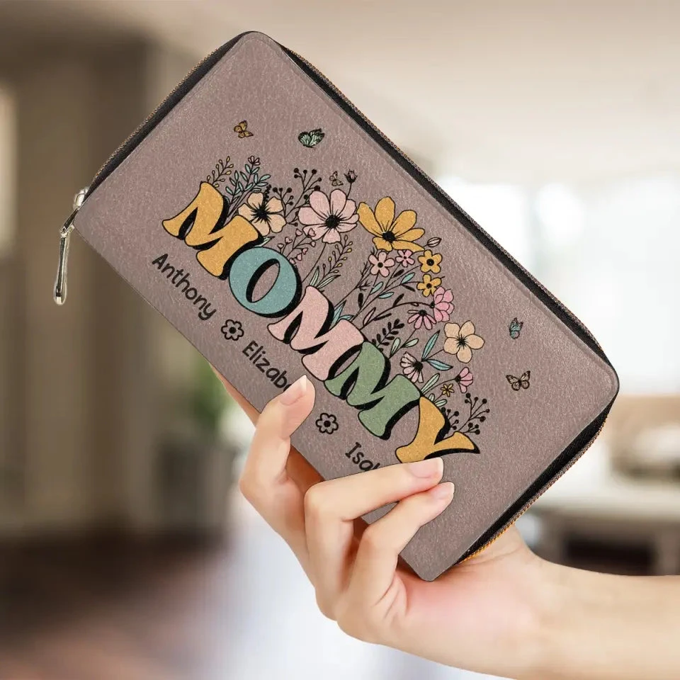 My Mother Is My Root, My Foundation - Family Personalized Custom Leather Long Wallet - Mother's Day, Gift For Mom, Grandma 4 My Mother Is My Root, My Foundation - Family Personalized Custom Leather Long Wallet - Mother's Day, Gift For Mom, Grandma - Image 4