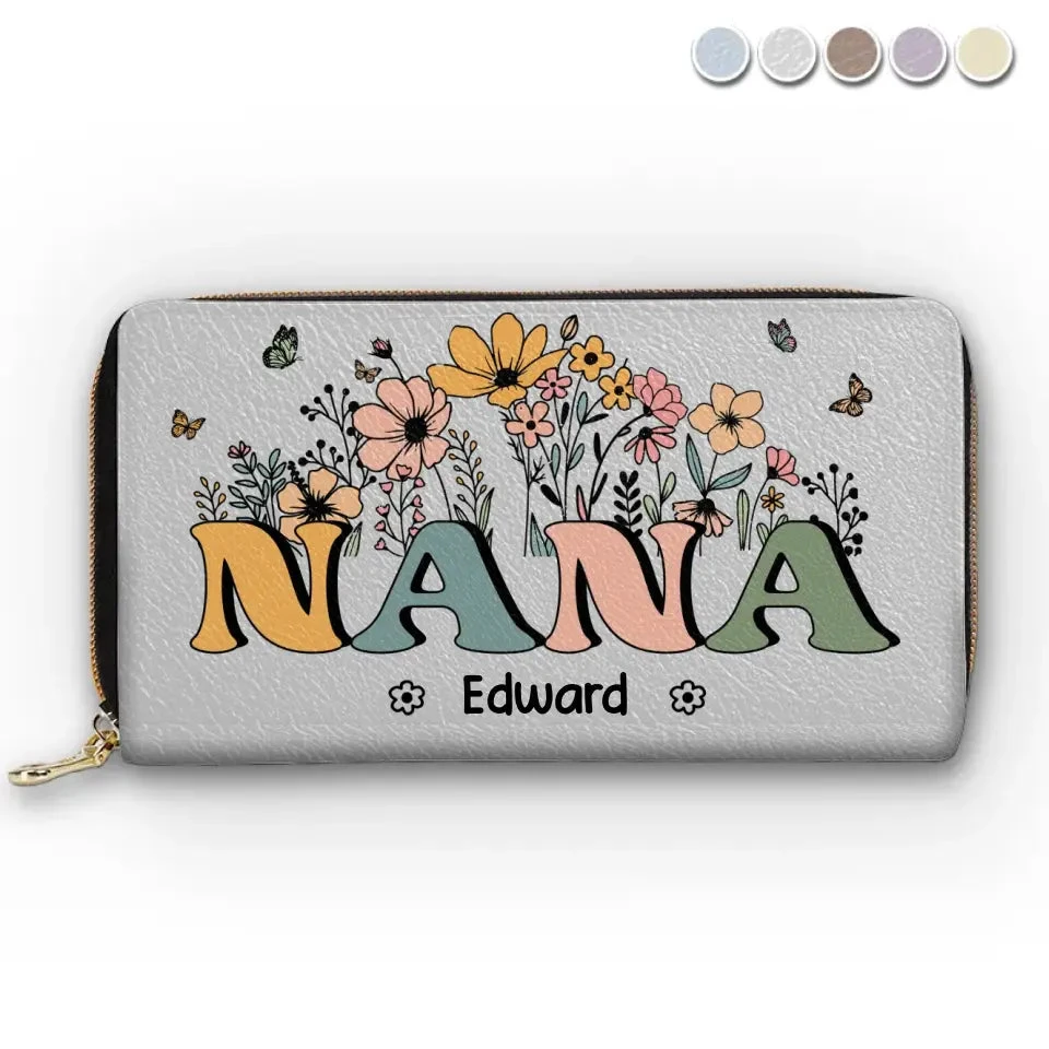 My Mother Is My Root, My Foundation - Family Personalized Custom Leather Long Wallet - Mother's Day, Gift For Mom, Grandma 2 My Mother Is My Root, My Foundation - Family Personalized Custom Leather Long Wallet - Mother's Day, Gift For Mom, Grandma - Image 2