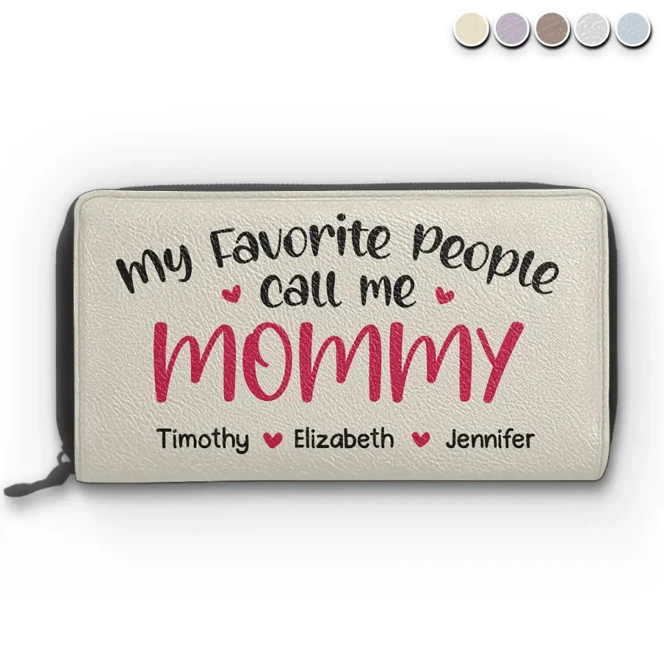 My Favourite People Call Me Grandma - Family Personalized Custom Leather Long Wallet - Mother's Day, Gift For Mom, Grandma 1 My Favourite People Call Me Grandma - Family Personalized Custom Leather Long Wallet - Mother's Day, Gift For Mom, Grandma