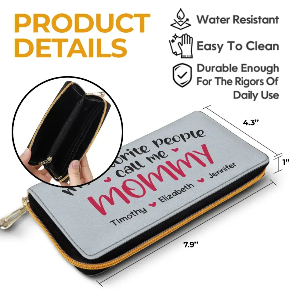 My Favourite People Call Me Grandma - Family Personalized Custom Leather Long Wallet - Mother's Day, Gift For Mom, Grandma 6 My Favourite People Call Me Grandma - Family Personalized Custom Leather Long Wallet - Mother's Day, Gift For Mom, Grandma - Image 6