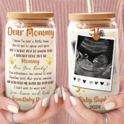 Custom Photo I Can't Wait To Meet You - Family Personalized Custom Glass Cup, Iced Coffee Cup - Mother's Day, Baby Shower Gift, Gift For First Mom 11 Custom Photo I Can't Wait To Meet You - Family Personalized Custom Glass Cup, Iced Coffee Cup - Mother's Day, Baby Shower Gift, Gift For First Mom -Pawfect House Store 6616650c67d0c