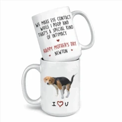 We Make Eye Contact - Dog & Cat Personalized Custom Mug - Mother's Day, Gift For Pet Owners, Pet Lovers -Pawfect House Store 6620fca524142