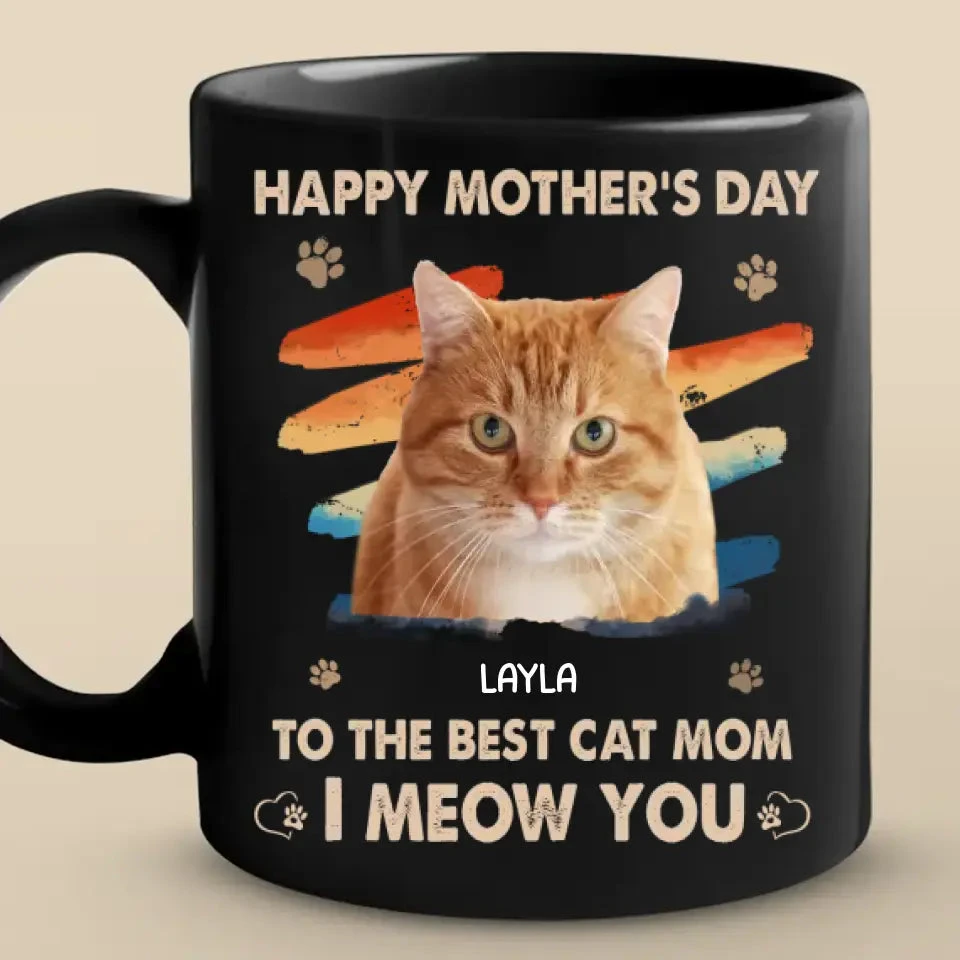 Custom Photo A Mother Must Think Twice - Dog & Cat Personalized Custom Black Mug - Mother's Day, Gift For Pet Owners, Pet Lovers 2 Custom Photo A Mother Must Think Twice - Dog & Cat Personalized Custom Black Mug - Mother's Day, Gift For Pet Owners, Pet Lovers - Image 2