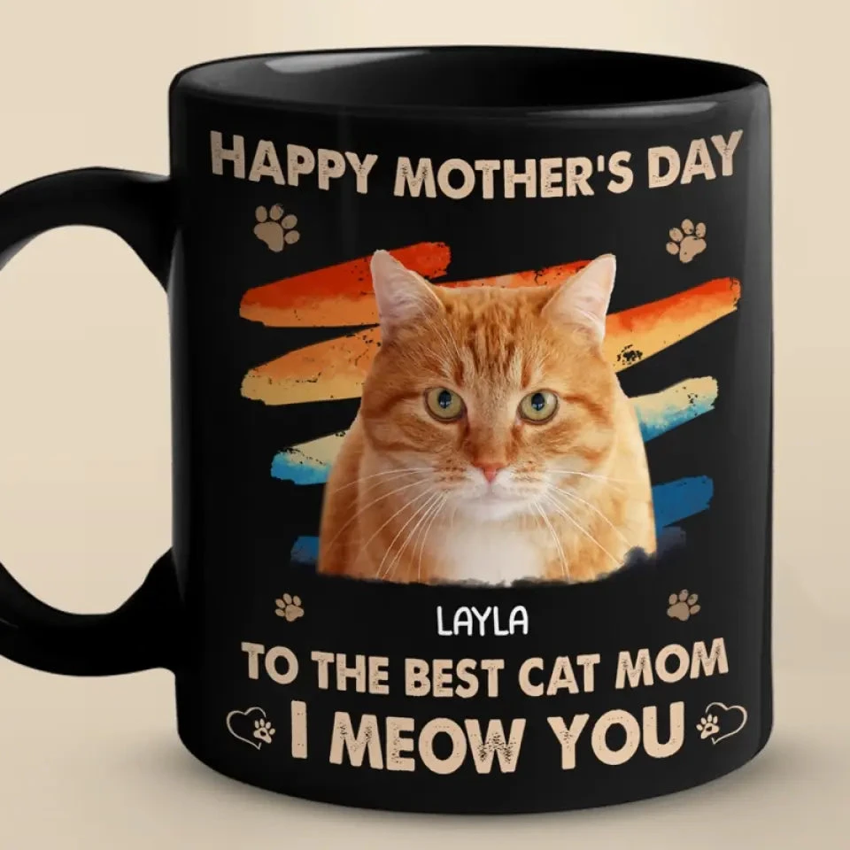Custom Photo A Mother Must Think Twice - Dog & Cat Personalized Custom Black Mug - Mother's Day, Gift For Pet Owners, Pet Lovers 1 Custom Photo A Mother Must Think Twice - Dog & Cat Personalized Custom Black Mug - Mother's Day, Gift For Pet Owners, Pet Lovers