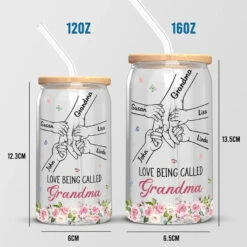Love Being Called Grammy - Family Personalized Custom Glass Cup, Iced Coffee Cup - Mother's Day, Gift For Mom, Grandma 11 Love Being Called Grammy - Family Personalized Custom Glass Cup, Iced Coffee Cup - Mother's Day, Gift For Mom, Grandma -Pawfect House Store 6625cdeb84c54