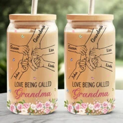 Love Being Called Grammy - Family Personalized Custom Glass Cup, Iced Coffee Cup - Mother's Day, Gift For Mom, Grandma 8 Love Being Called Grammy - Family Personalized Custom Glass Cup, Iced Coffee Cup - Mother's Day, Gift For Mom, Grandma -Pawfect House Store 6625d05b9f467