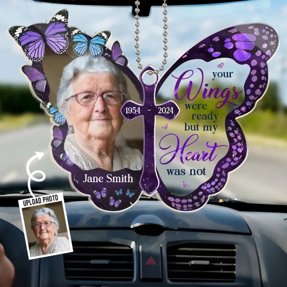 Custom Photo Your Heart Always By My Side - Memorial Personalized Custom Car Ornament - Acrylic Custom Shaped - Sympathy Gift For Family Members 1 Custom Photo Your Heart Always By My Side - Memorial Personalized Custom Car Ornament - Acrylic Custom Shaped - Sympathy Gift For Family Members