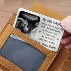 Custom Photo First Time Dad, Bring Along - Family Personalized Custom Aluminum Wallet Card - Father's Day, Birthday Gift For First Dad -Pawfect House Store 662787d1a8250