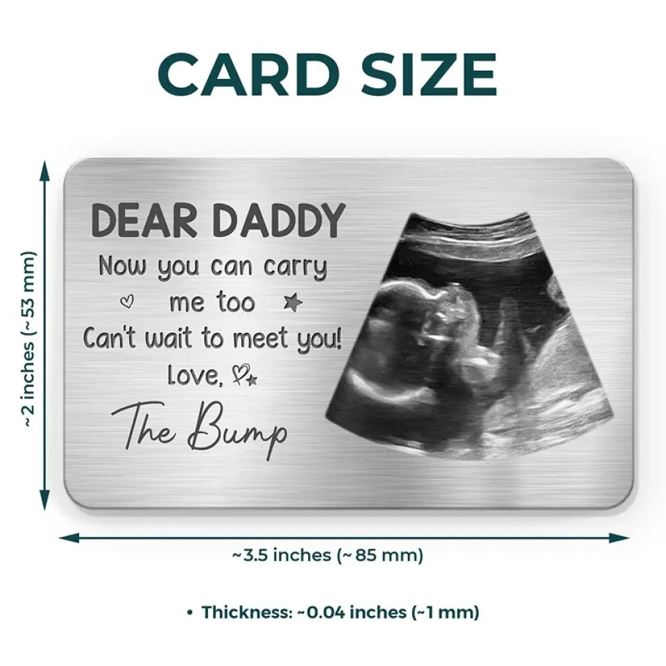 Custom Photo You Are My Hero - Family Personalized Custom Aluminum Wallet Card - Father's Day, Birthday Gift For First Dad 4 Custom Photo You Are My Hero - Family Personalized Custom Aluminum Wallet Card - Father's Day, Birthday Gift For First Dad - Image 4