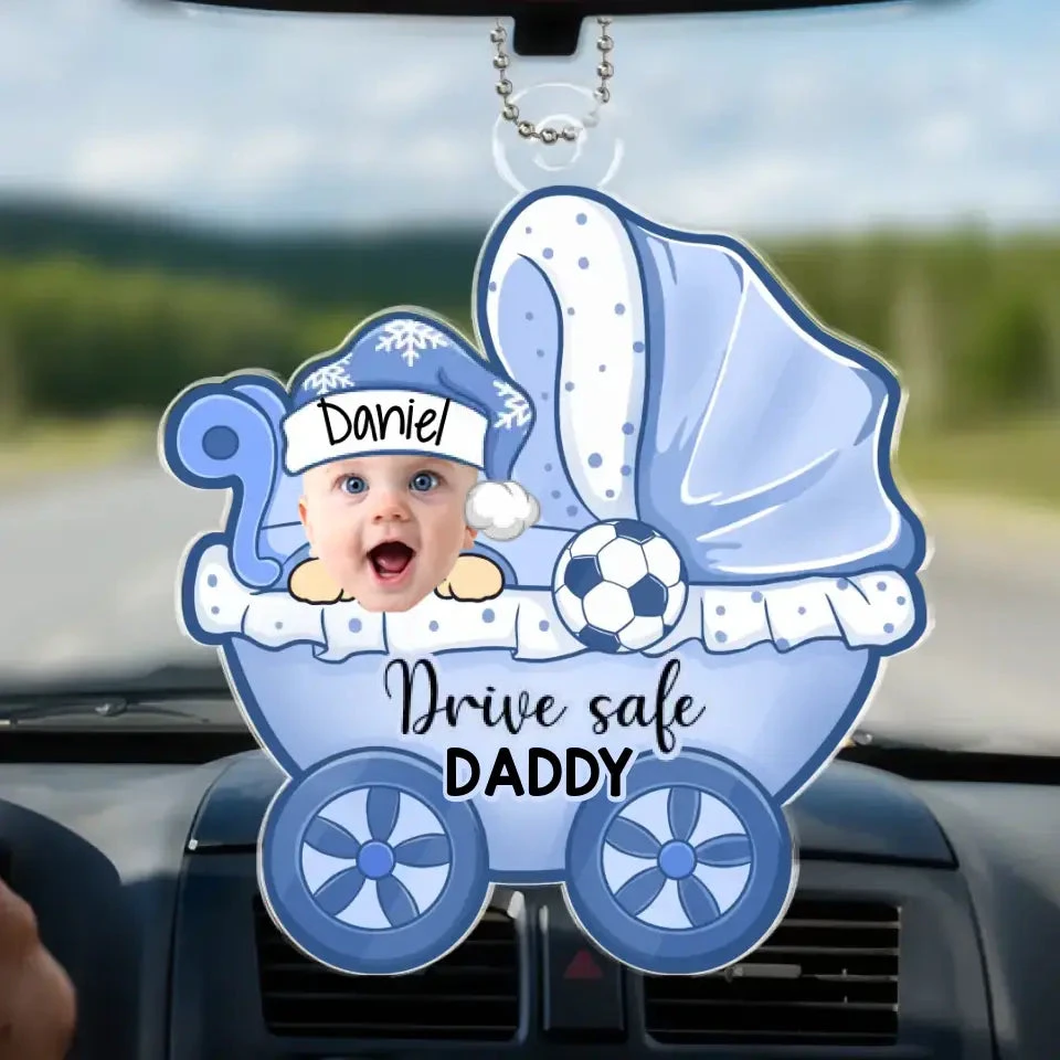 Custom Photo Daddy Mommy I Travel With You - Family Personalized Custom Car Ornament - Acrylic Custom Shaped - Gift For Family Members 2 Custom Photo Daddy Mommy I Travel With You - Family Personalized Custom Car Ornament - Acrylic Custom Shaped - Gift For Family Members - Image 2
