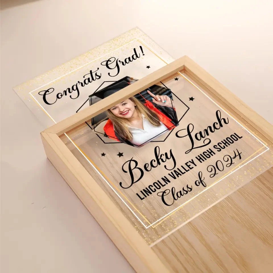 Custom Photo Congrats Grad - Family Personalized Custom Frame Light Box - Graduation Gift For Siblings, Brothers, Sisters 4 Custom Photo Congrats Grad - Family Personalized Custom Frame Light Box - Graduation Gift For Siblings, Brothers, Sisters - Image 4