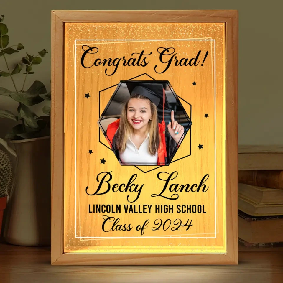 Custom Photo Congrats Grad - Family Personalized Custom Frame Light Box - Graduation Gift For Siblings, Brothers, Sisters 2 Custom Photo Congrats Grad - Family Personalized Custom Frame Light Box - Graduation Gift For Siblings, Brothers, Sisters - Image 2