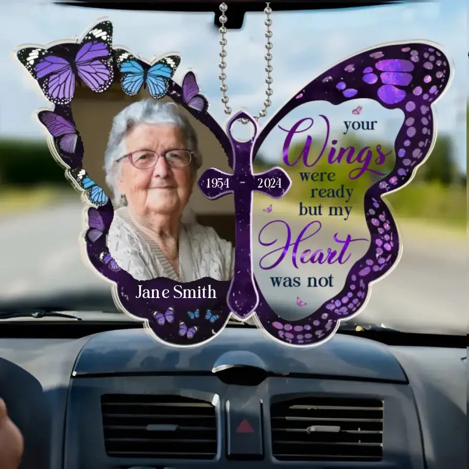 Custom Photo Your Heart Always By My Side - Memorial Personalized Custom Car Ornament - Acrylic Custom Shaped - Sympathy Gift For Family Members 2 Custom Photo Your Heart Always By My Side - Memorial Personalized Custom Car Ornament - Acrylic Custom Shaped - Sympathy Gift For Family Members - Image 2