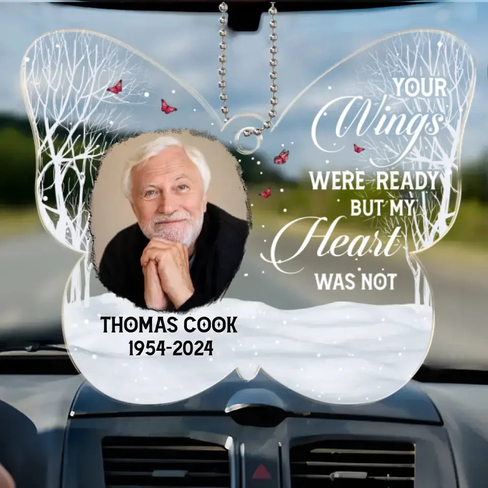 Custom Photo My Heart Was Not Ready For Your Leave - Memorial Personalized Custom Car Ornament - Acrylic Custom Shaped - Sympathy Gift For Family Members 2 Custom Photo My Heart Was Not Ready For Your Leave - Memorial Personalized Custom Car Ornament - Acrylic Custom Shaped - Sympathy Gift For Family Members - Image 2