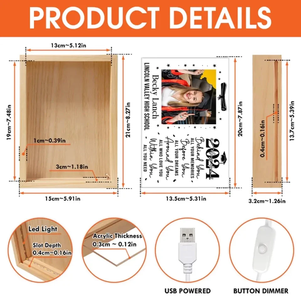 Custom Photo Success Is Getting What You Want - Family Personalized Custom Frame Light Box - Graduation Gift For Siblings, Brothers, Sisters 9 Custom Photo Success Is Getting What You Want - Family Personalized Custom Frame Light Box - Graduation Gift For Siblings, Brothers, Sisters - Image 9