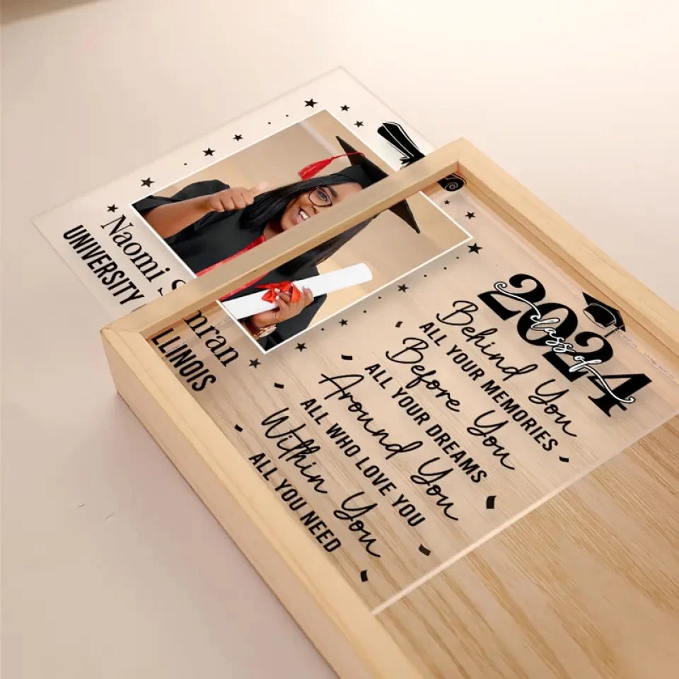 Custom Photo Happiness Is Wanting What You Get - Family Personalized Custom Frame Light Box - Graduation Gift For Siblings, Brothers, Sisters 4 Custom Photo Happiness Is Wanting What You Get - Family Personalized Custom Frame Light Box - Graduation Gift For Siblings, Brothers, Sisters - Image 4