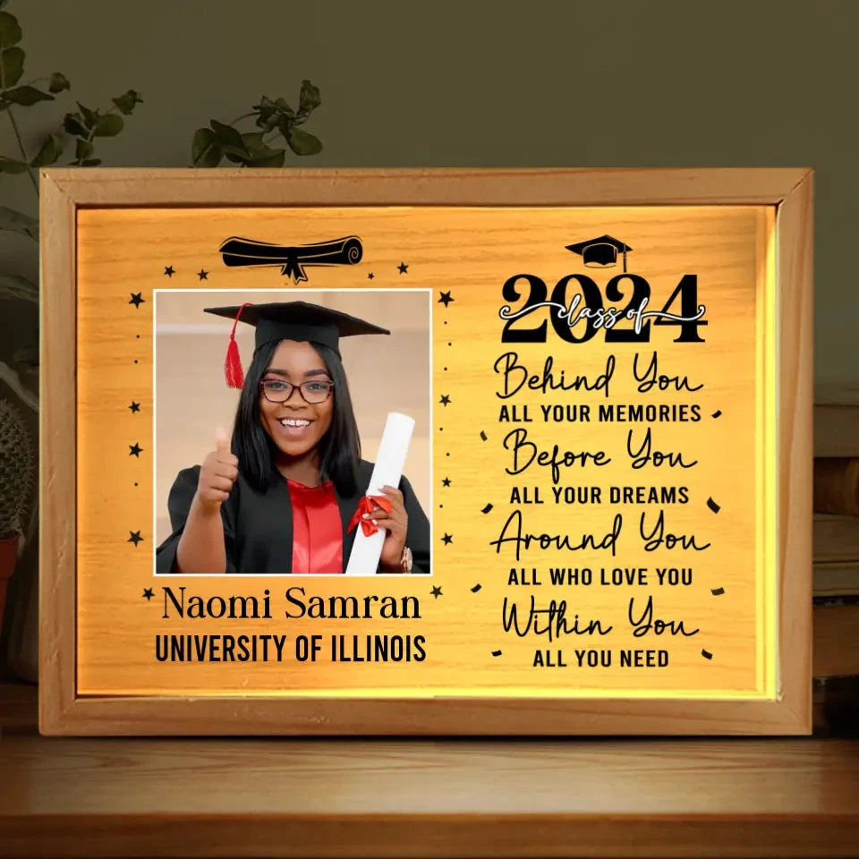 Custom Photo Happiness Is Wanting What You Get - Family Personalized Custom Frame Light Box - Graduation Gift For Siblings, Brothers, Sisters 2 Custom Photo Happiness Is Wanting What You Get - Family Personalized Custom Frame Light Box - Graduation Gift For Siblings, Brothers, Sisters - Image 2