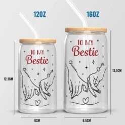 You Are My Soulmate - Bestie Personalized Custom Glass Cup, Iced Coffee Cup - Gift For Best Friends, BFF, Sisters -Pawfect House Store 6628cff440164